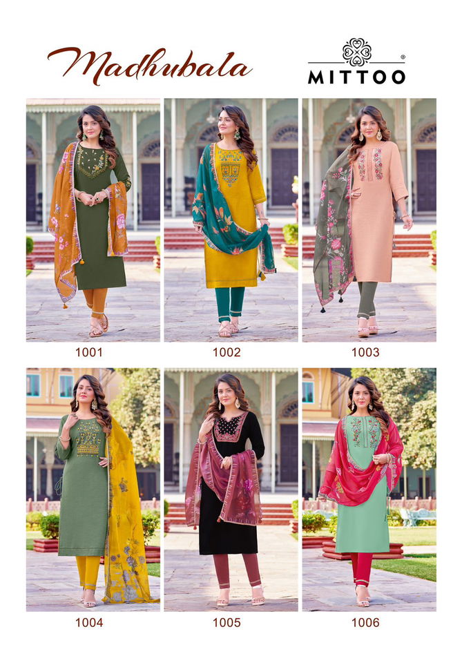 Madhubala By Mittoo Viscose Weaving Kurti With Bottom Dupatta Wholesale Price In Surat